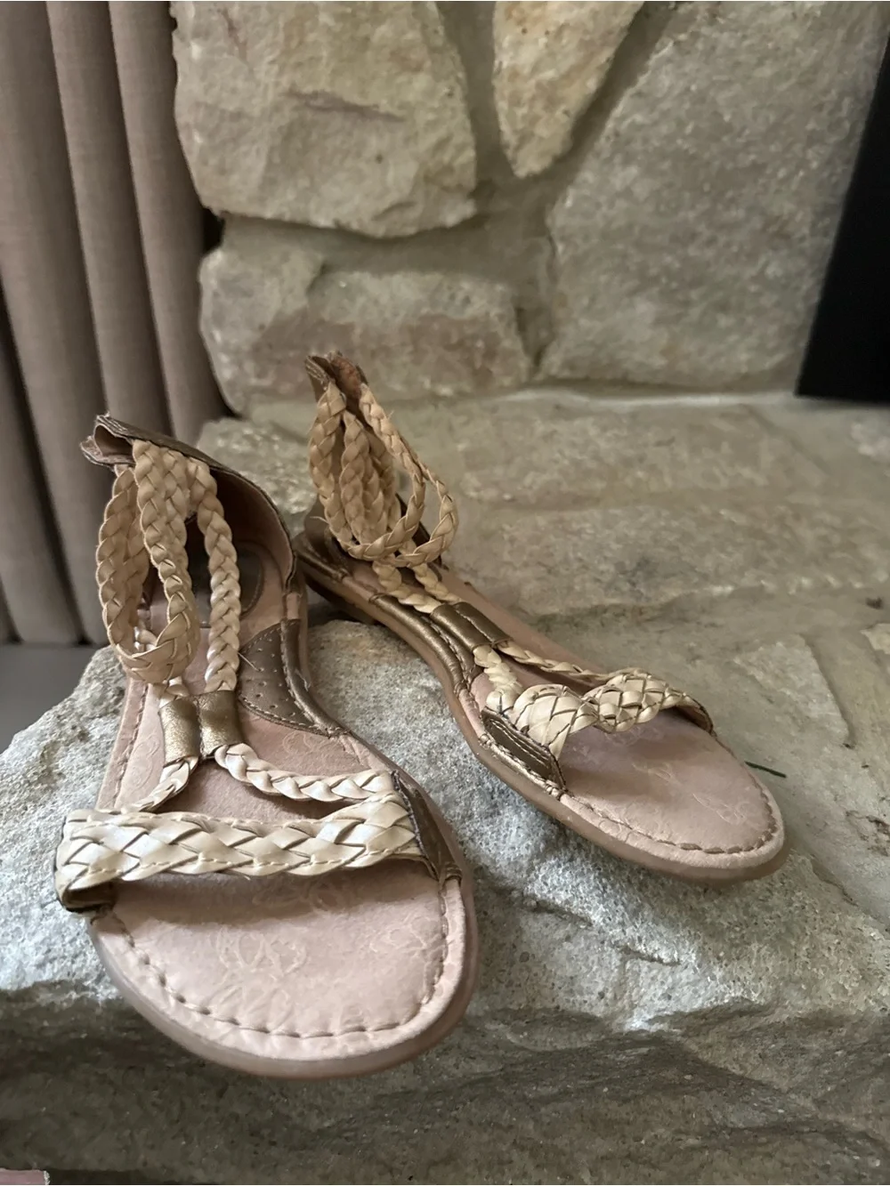 B.O.C Women’s Braided Ankle-Strap Sandals
